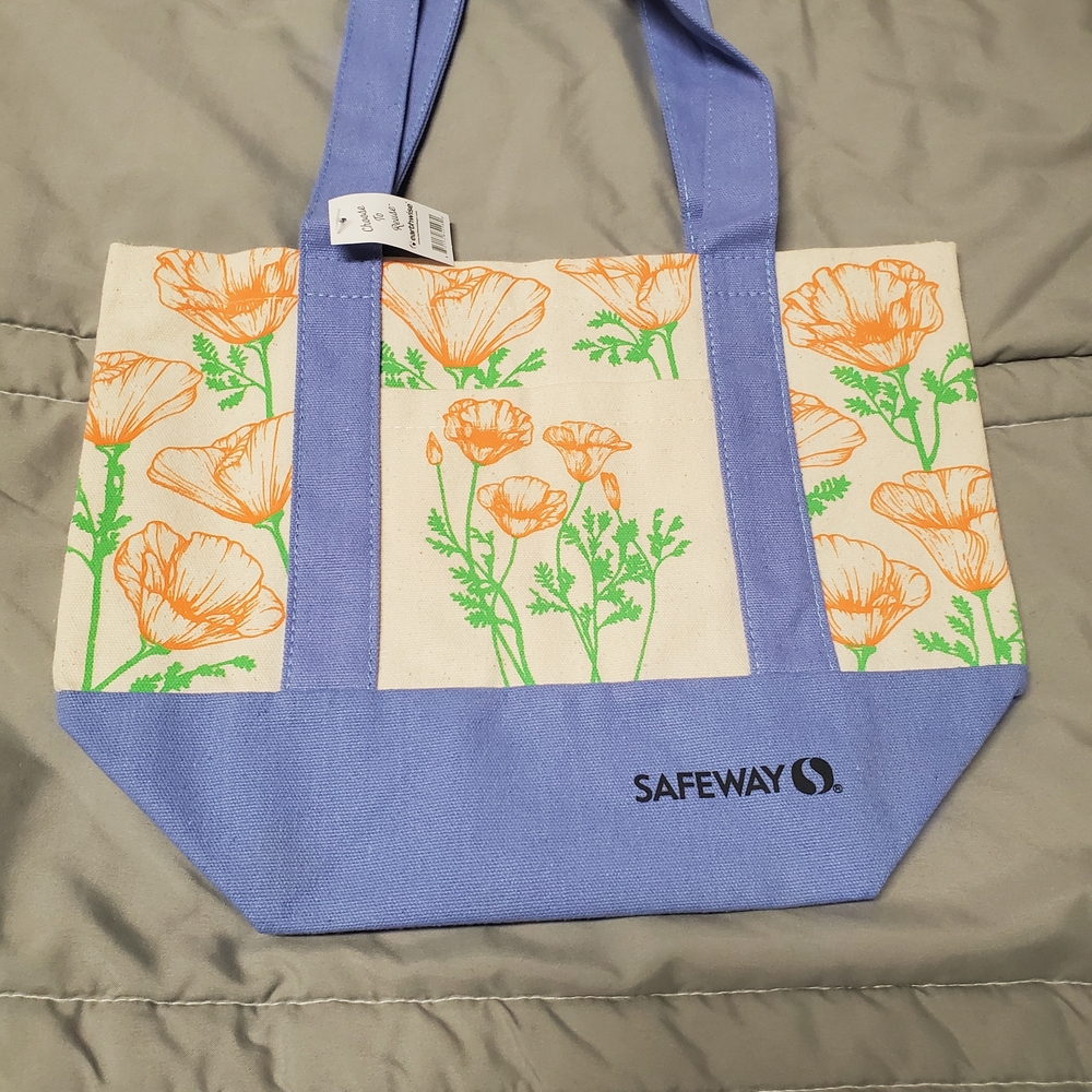 Safeway California Poppies Canvas Mini Tote Bag